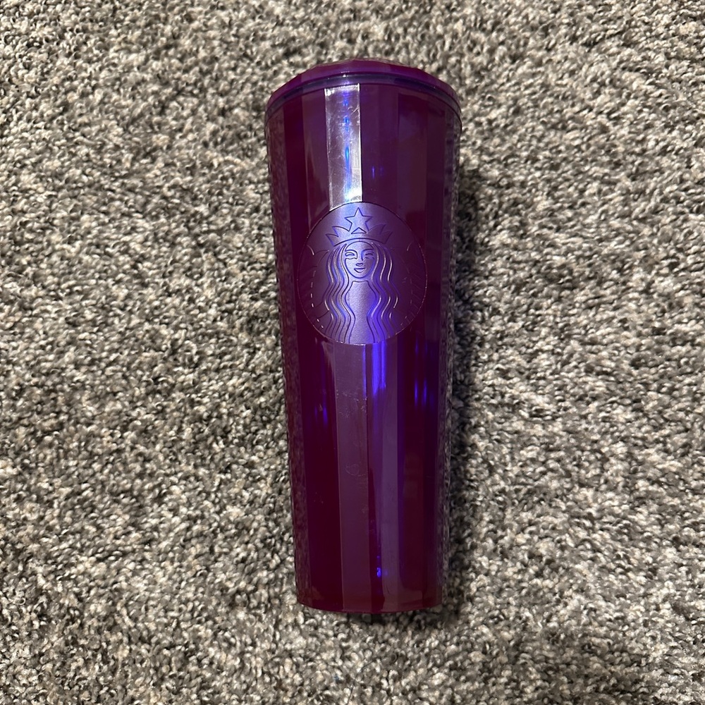 Starbucks Plastic Jewel-Toned Iridescent Purple Tumbler 24 Fl Oz